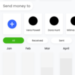 Digital wallet app showing account balances