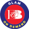 Glam On Demand logo with woman's profile